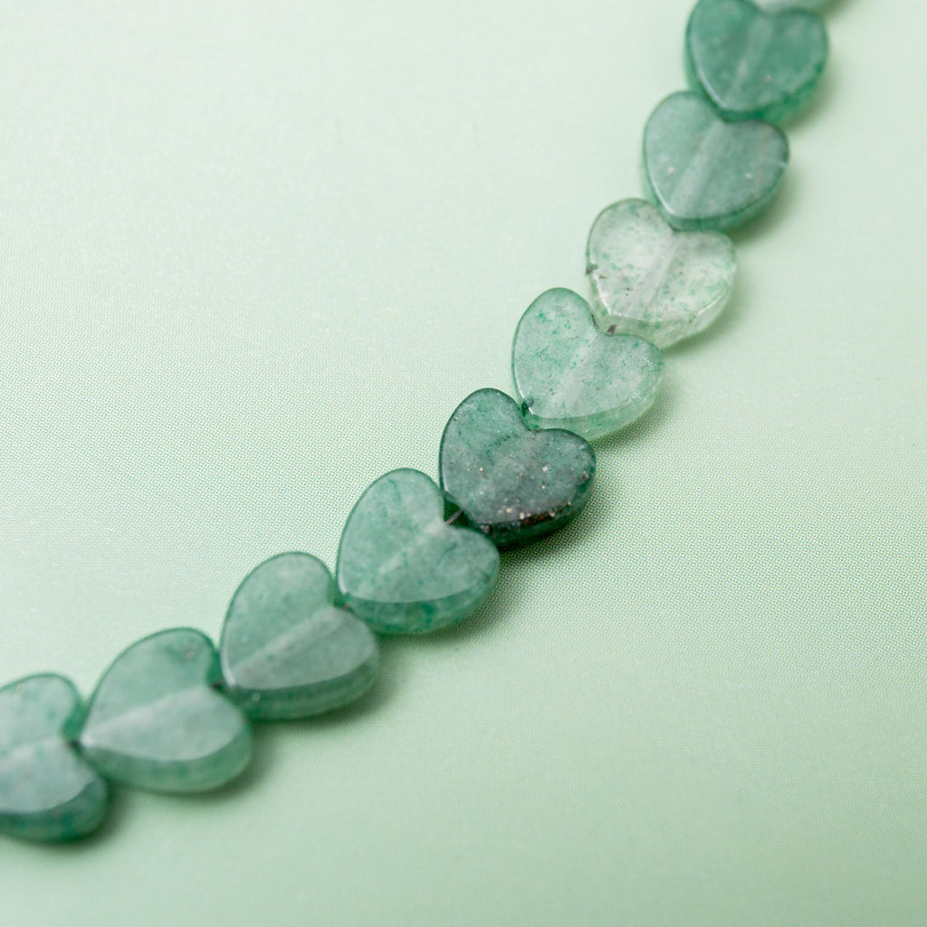 Aventurine Heart Necklace - 40cm