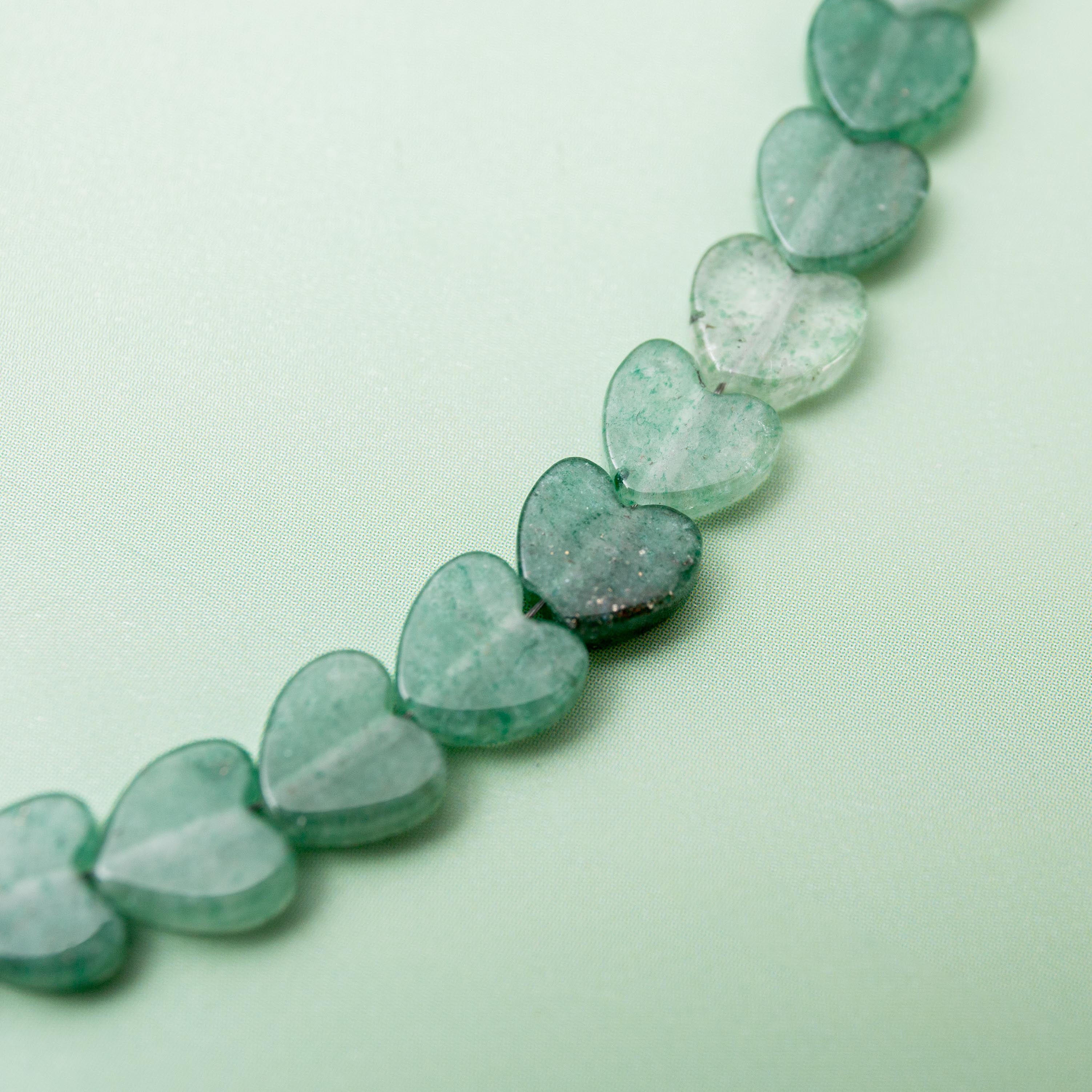 Aventurine Heart Necklace - 40cm
