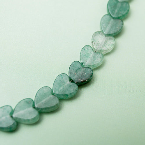 Aventurine Heart Necklace - 40cm
