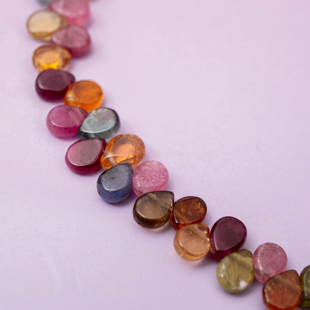 Multicolor Tourmaline Necklace - 7mm/44cm