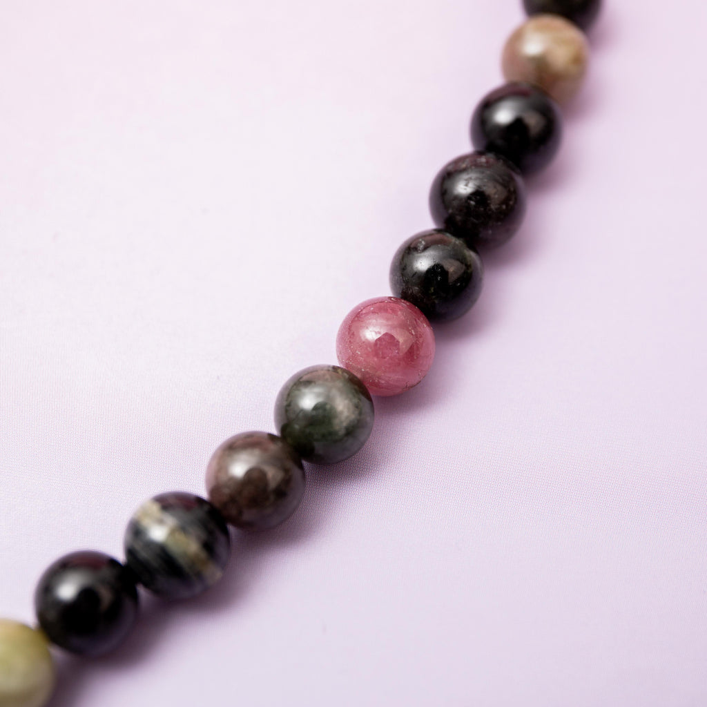 Multicolor Tourmaline Necklace - 8mm/42cm