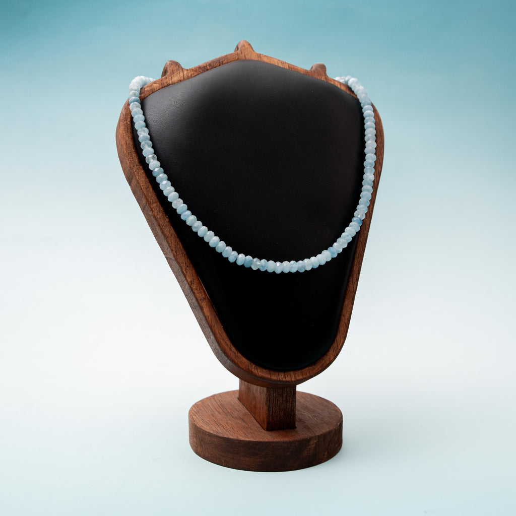 Aquamarine Necklace - 6mm/44cm (Facet)