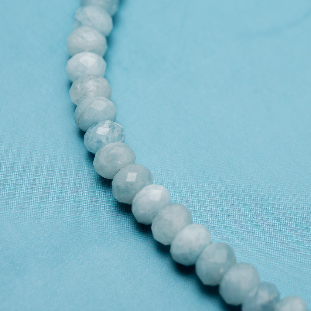 Aquamarine Necklace - 6mm/44cm (Facet)