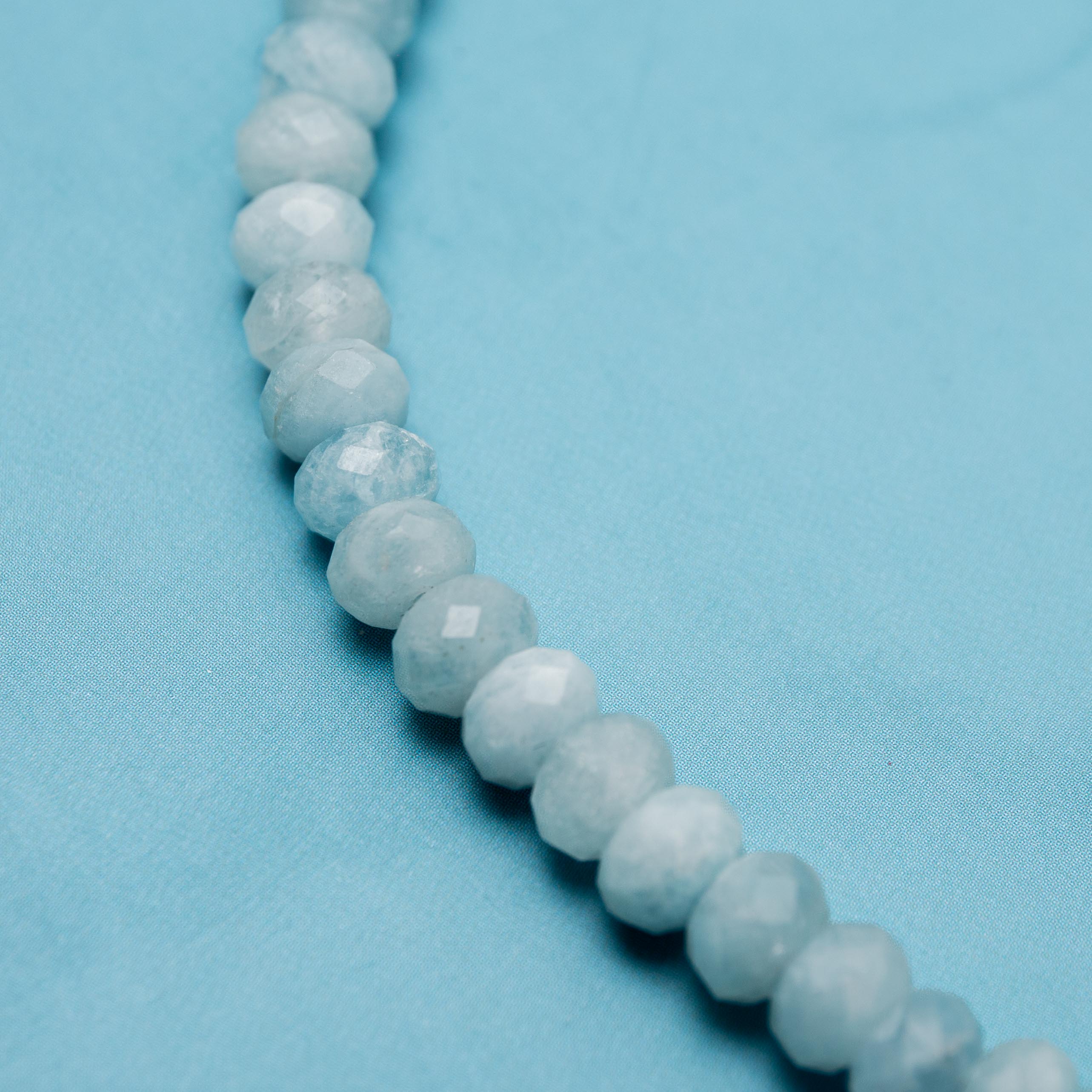 Aquamarine Necklace - 6mm/44cm (Facet)