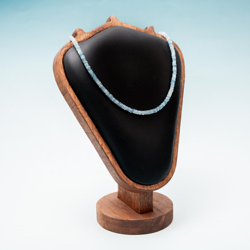 Aquamarine Necklace - 2 mm 52cm