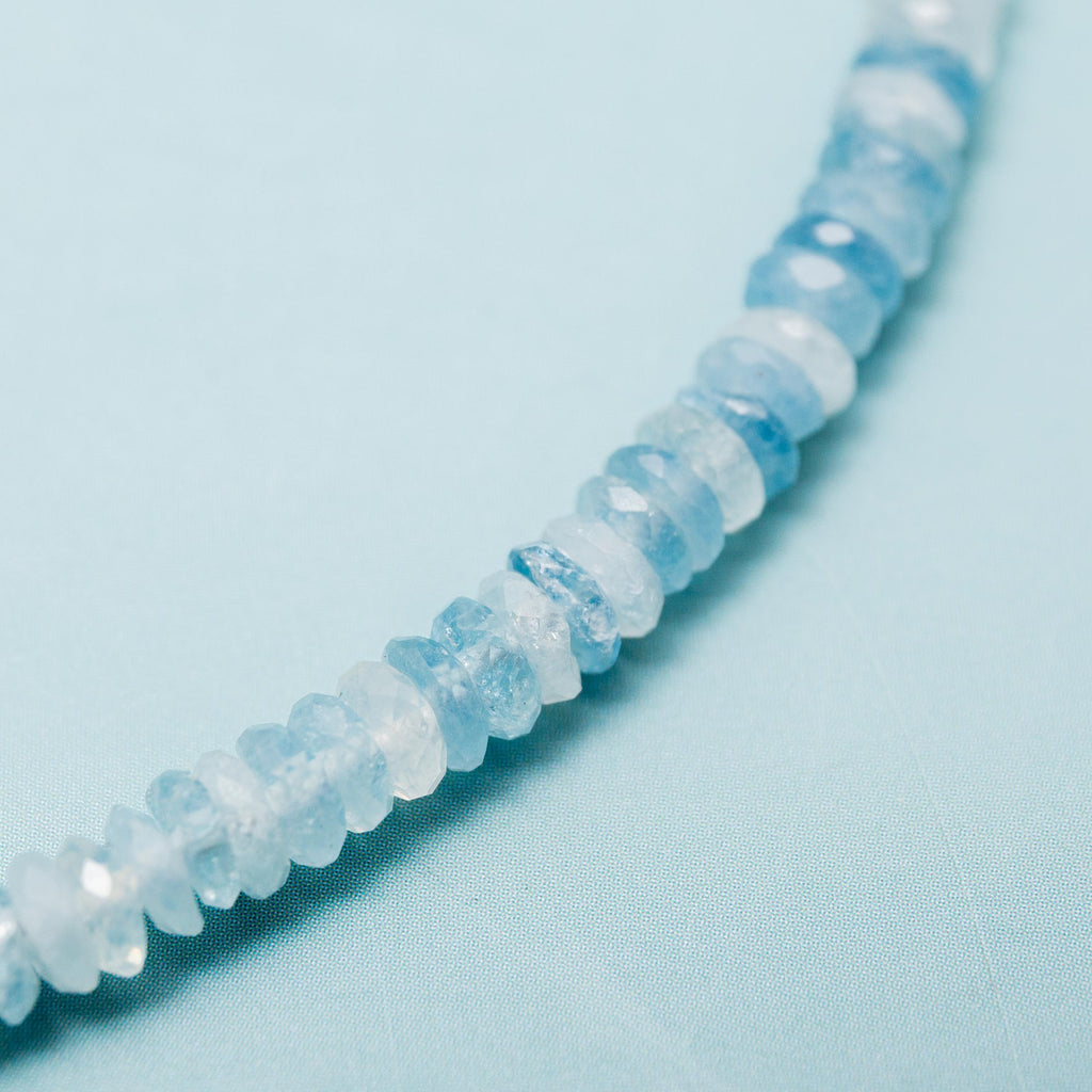 Aquamarine Necklace - 2 mm 52cm