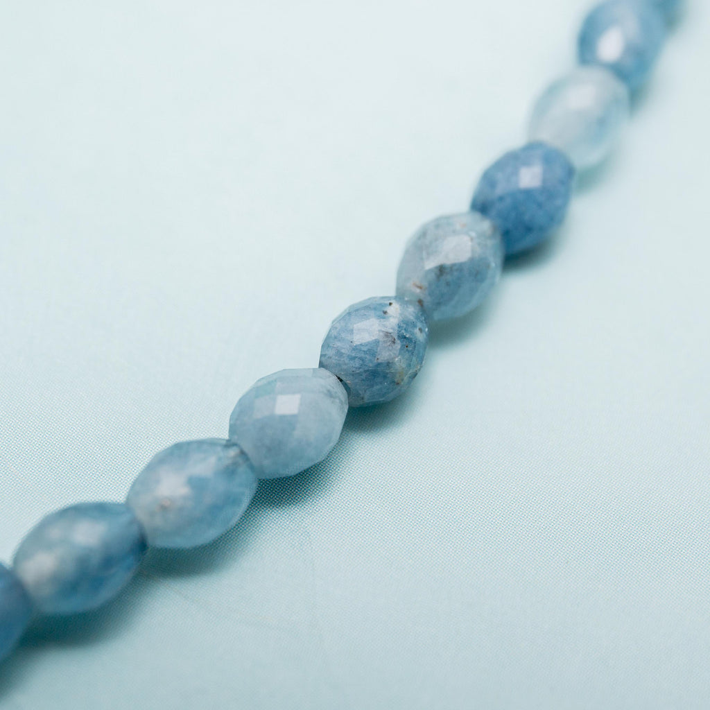 Aquamarine Necklace - 6mm 49cm