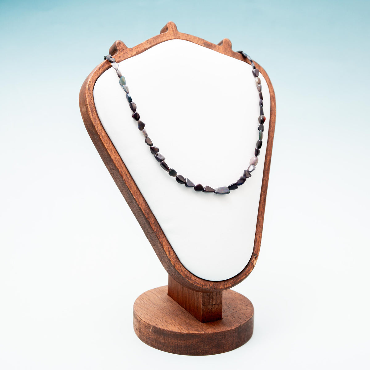 Black Opal Necklace - 7mm 56.5cm