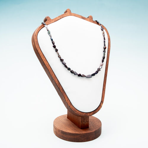 Black Opal Necklace - 7mm 56.5cm