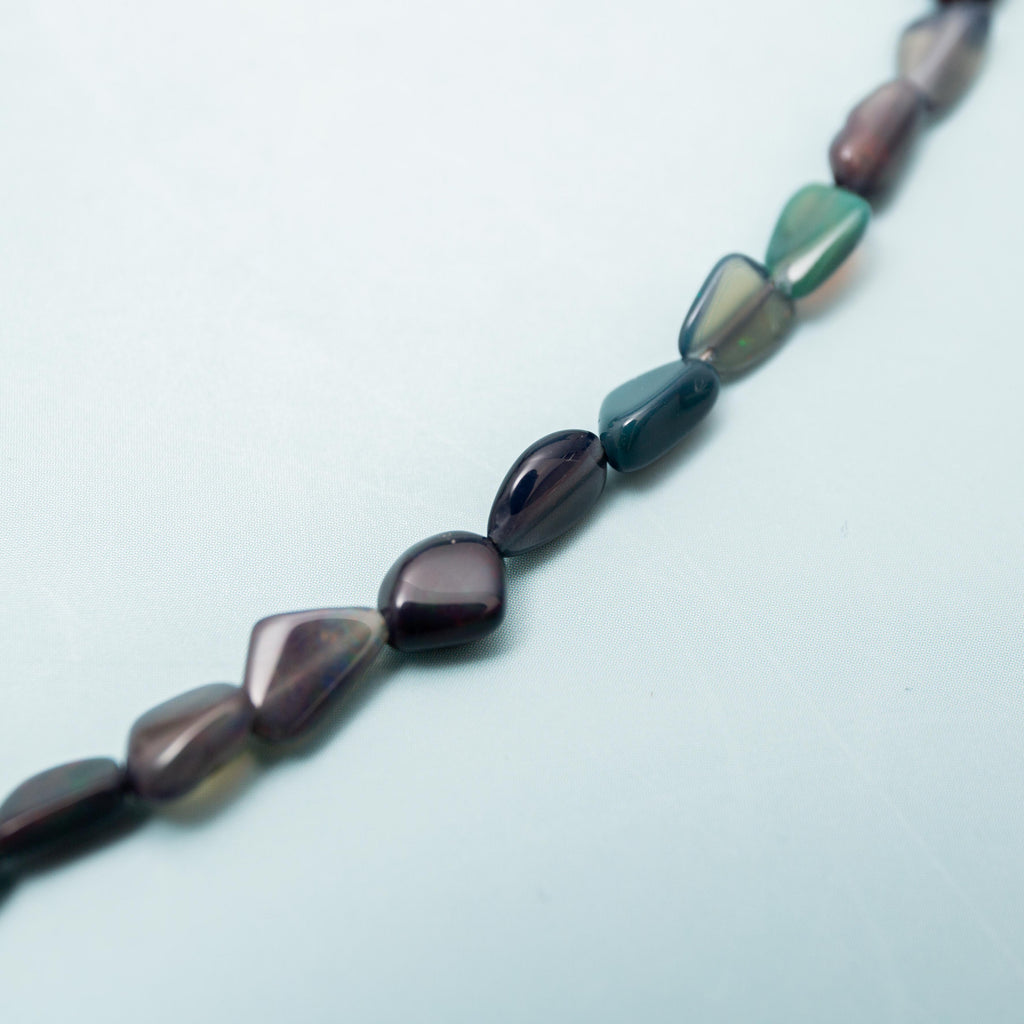 Black Opal Necklace - 7mm 56.5cm