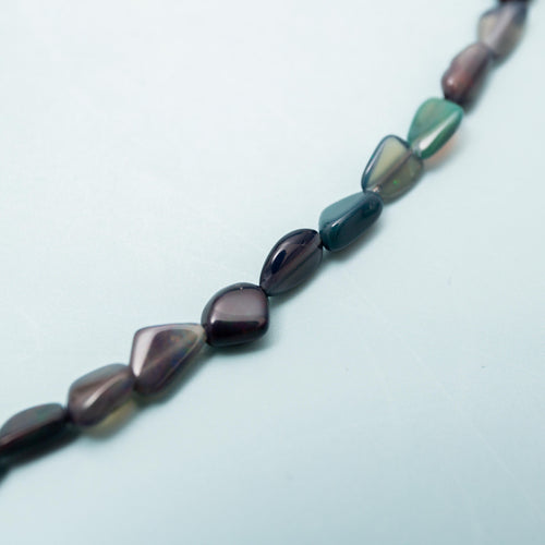 Black Opal Necklace - 7mm 56.5cm