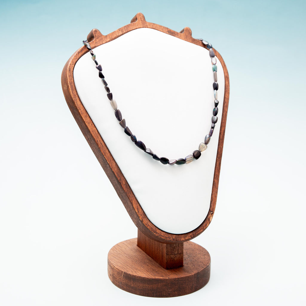 Black Opal Necklace - 7mm 47.5cm