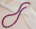 Necklace Ruby Facet 42cm