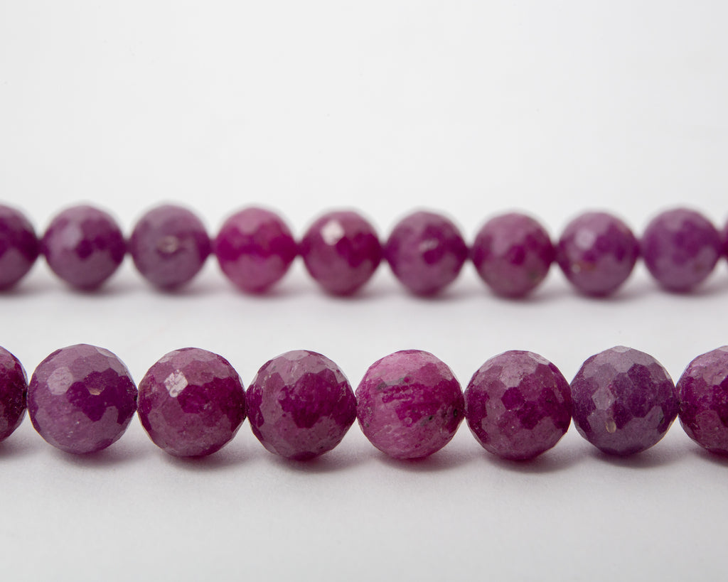 Necklace Ruby Facet 42cm