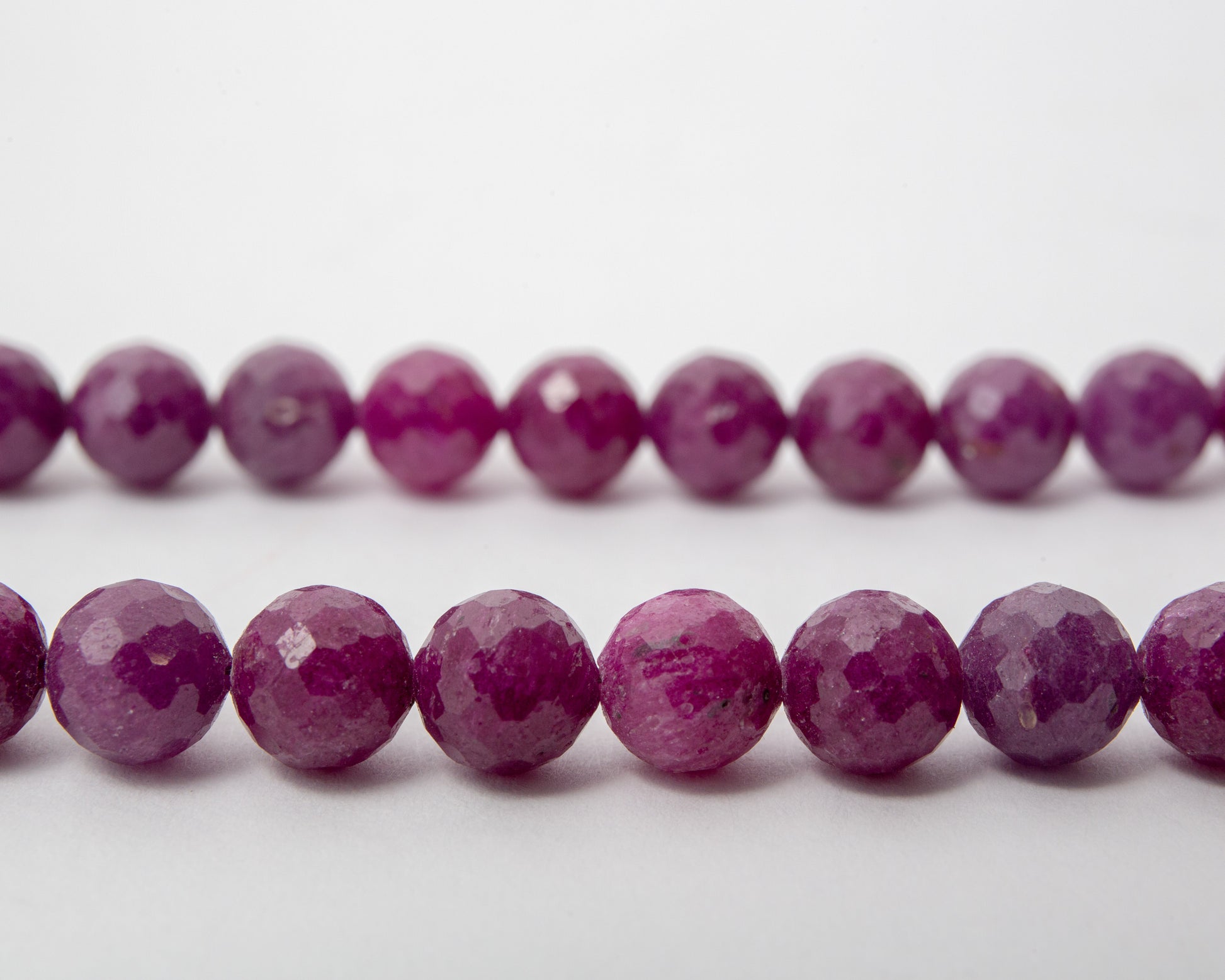 Necklace Ruby Facet 42cm