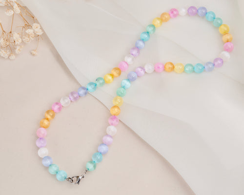 Necklace Selenite Coloured 46,5CM