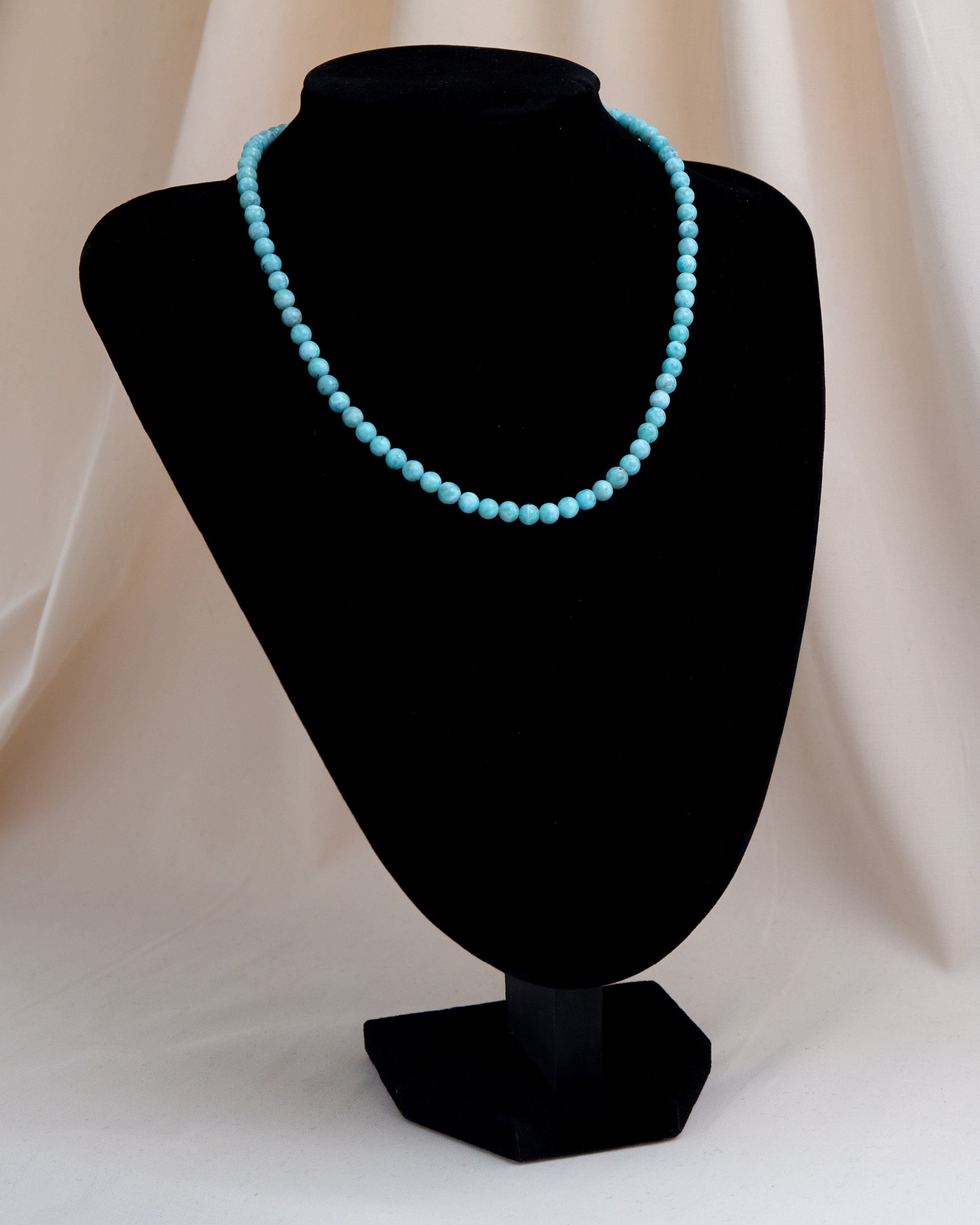 Necklace Larimar 5.5mm- 45cm