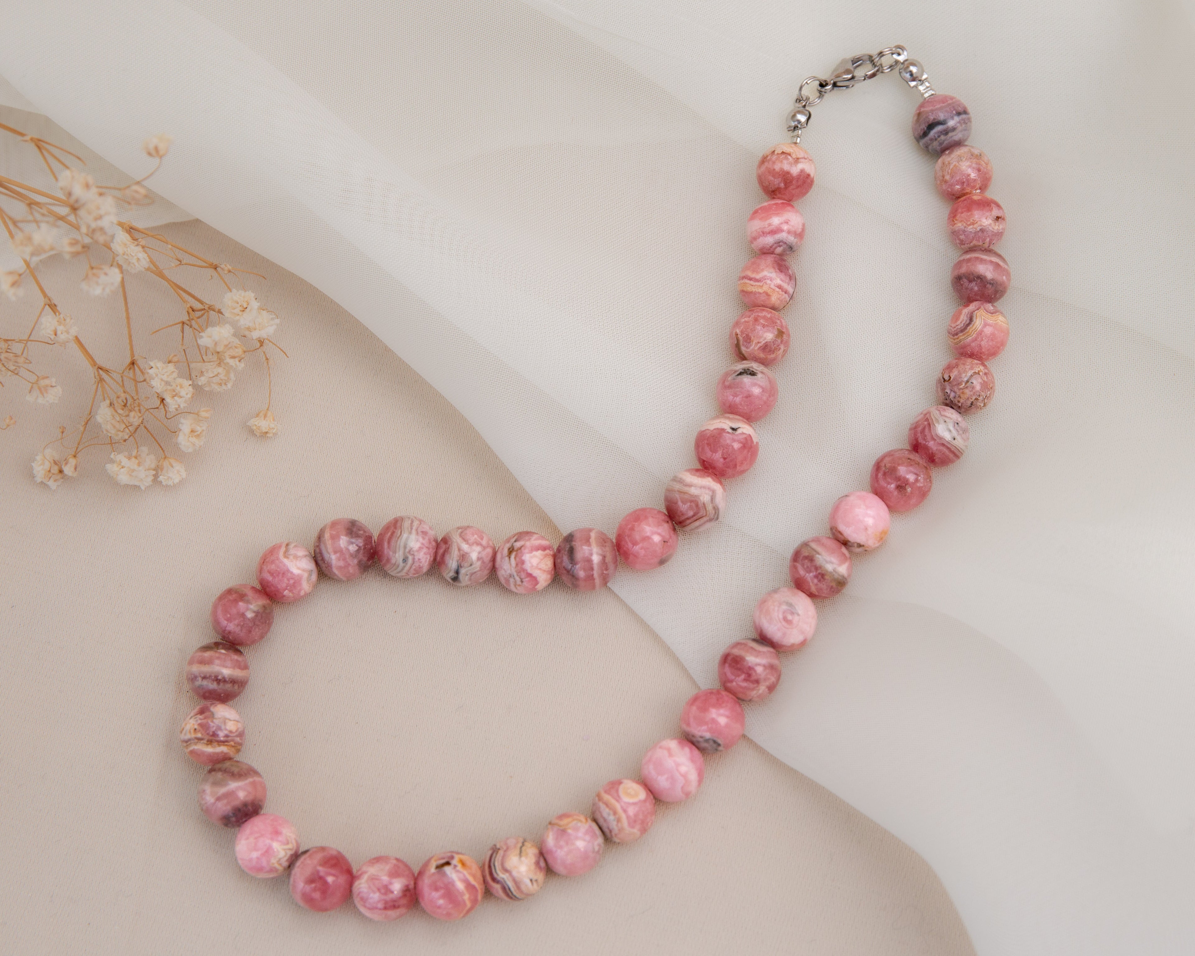 Necklace Rhodochrosite - 42cm