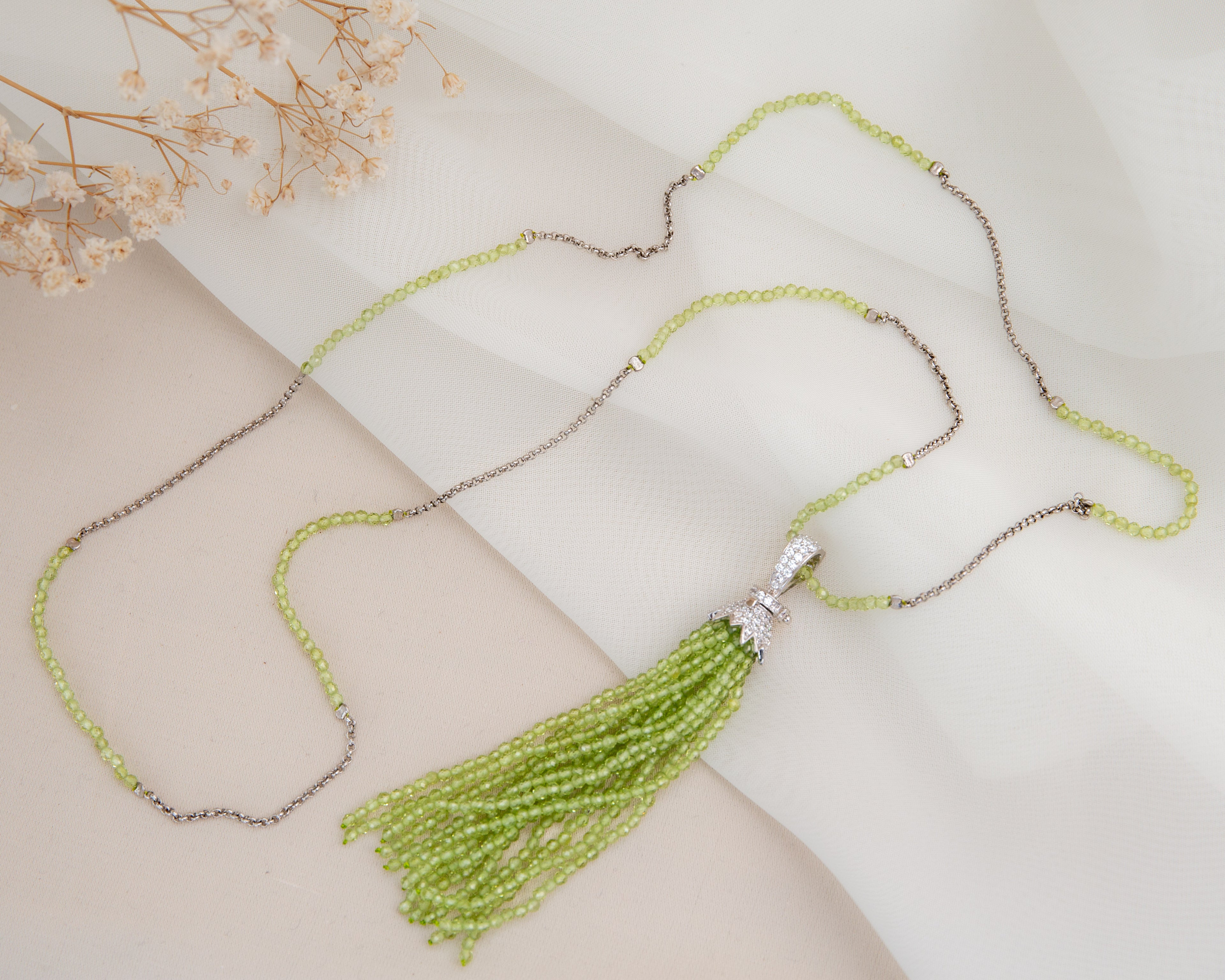 Necklace Olivine (Peridot) - 76cm