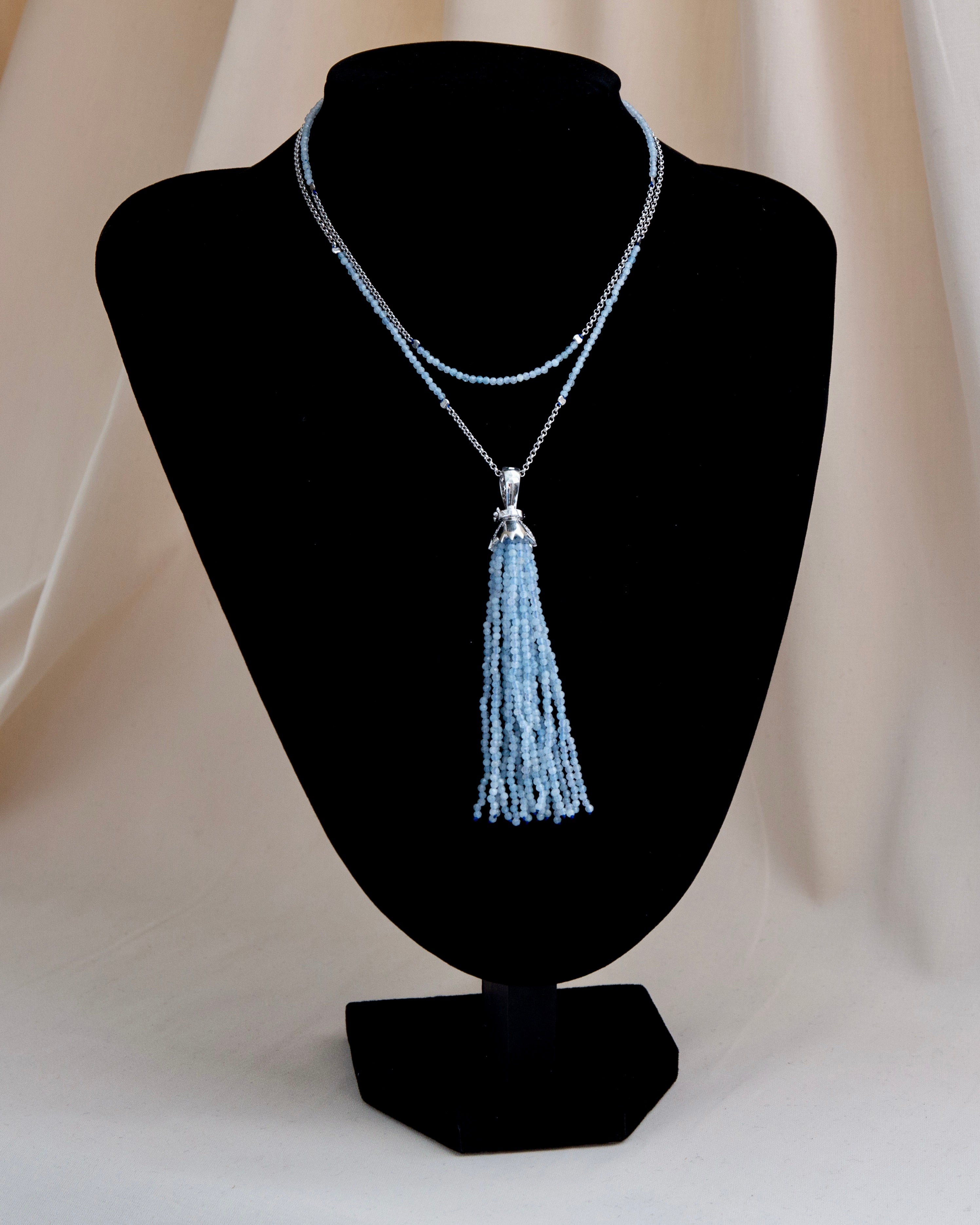 Necklace Aquamarine - 76cm