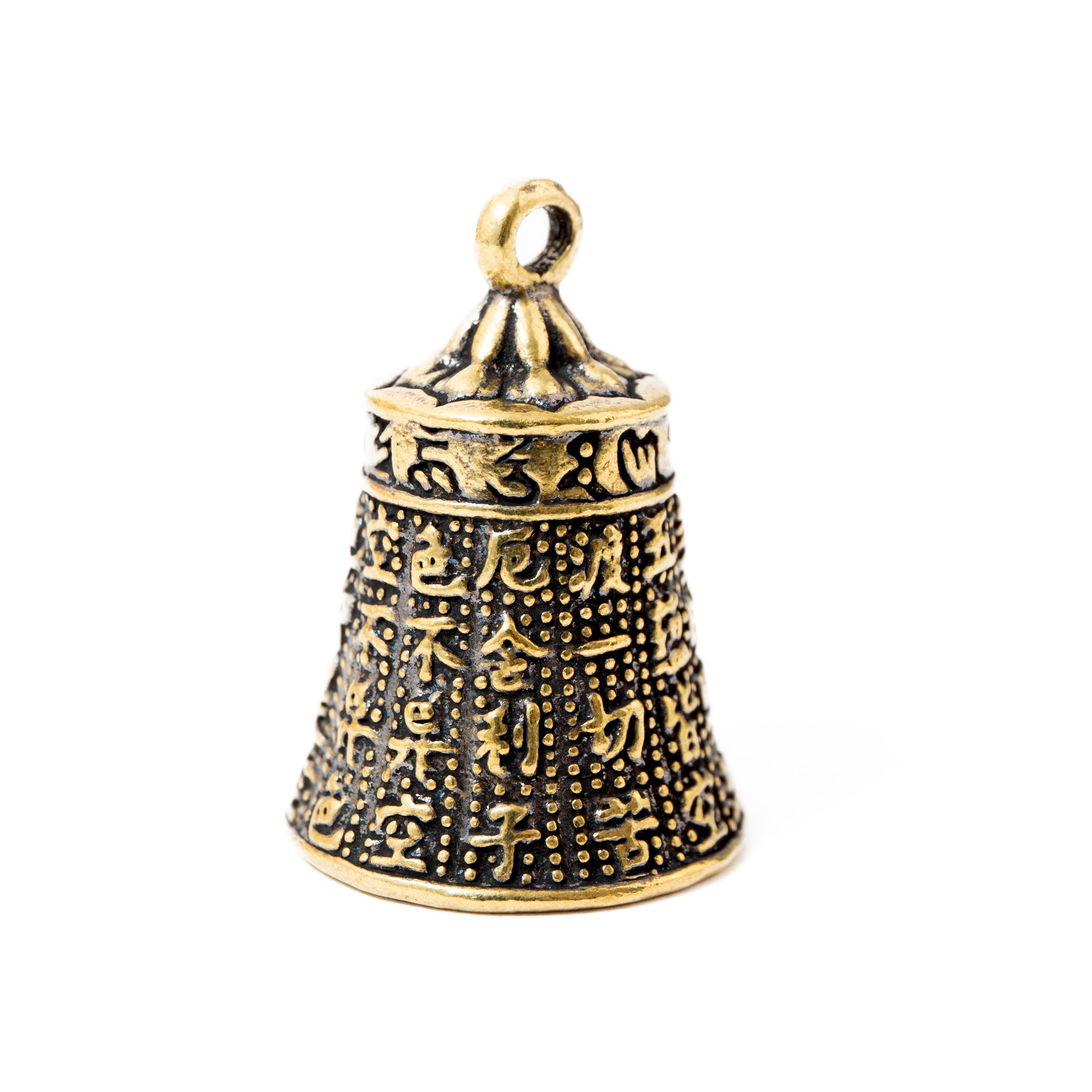 Guan Yin Szív Szútra Harang - Sárgaréz Medál 4cm