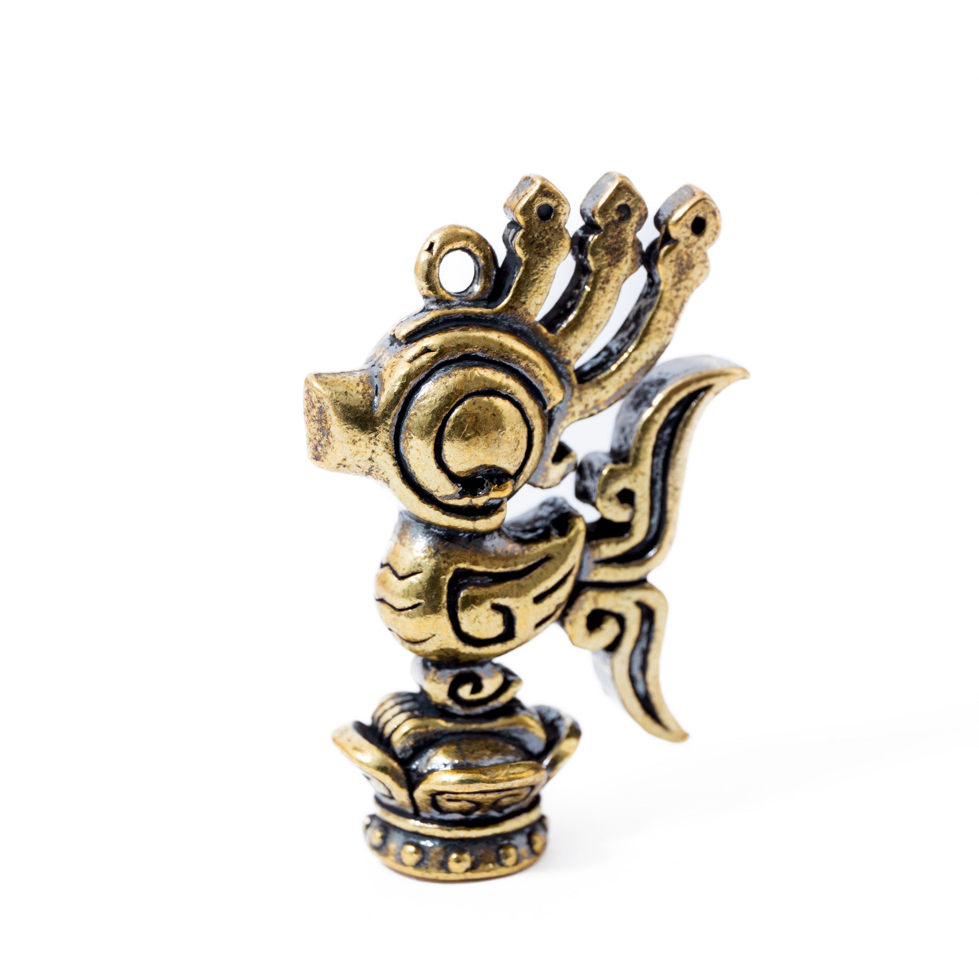 Sanxingdui Madár - Sárgaréz medál 5 cm