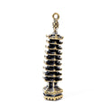 Pagoda Tower - Brass Pendant 5cm