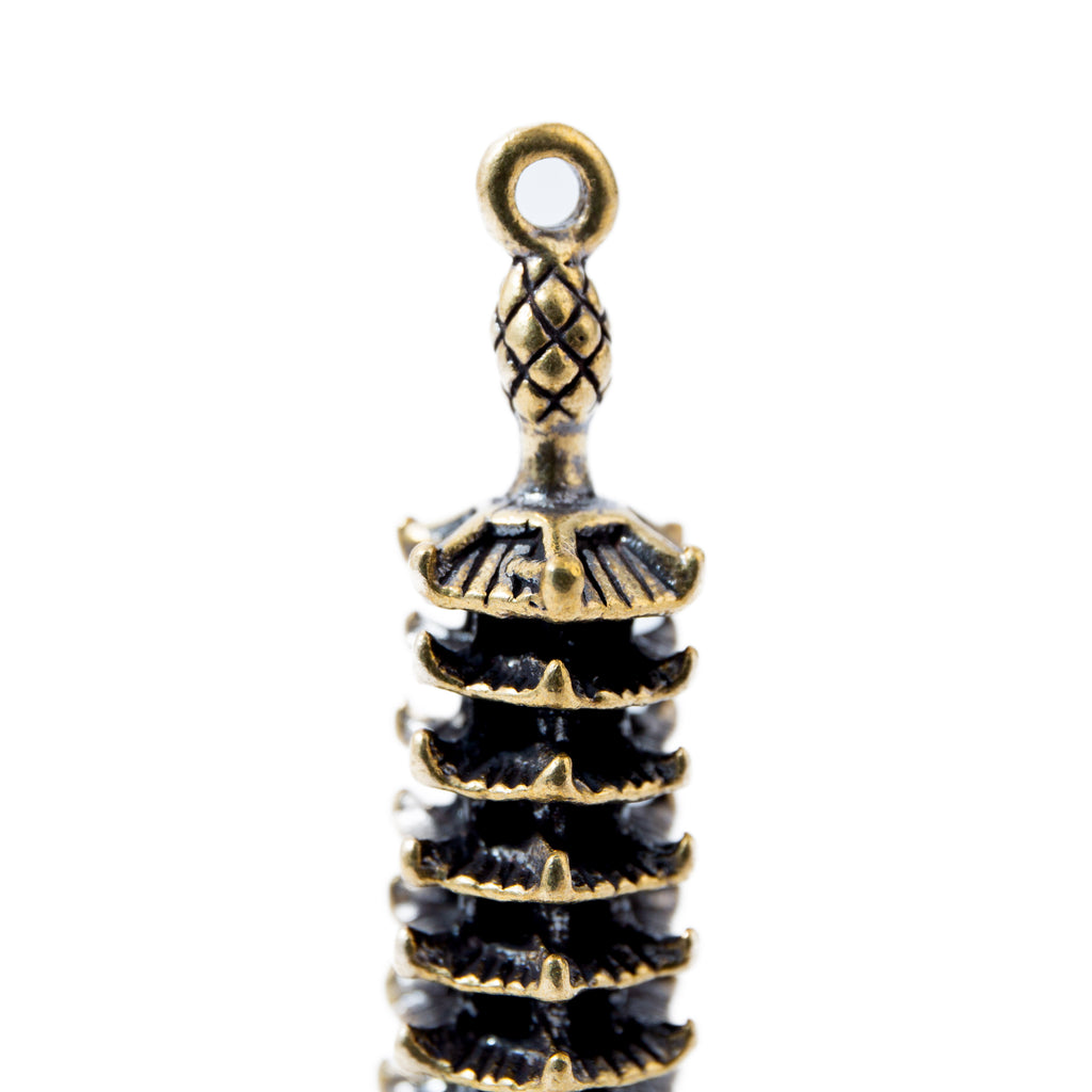 Pagoda Torony - Sárgaréz medál 5 cm