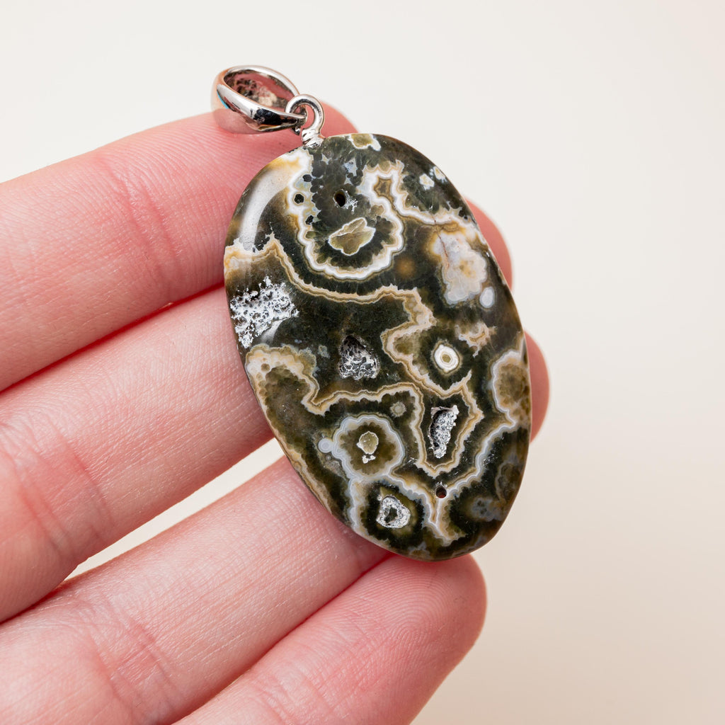 Ocean Jasper Pendant - 4cm