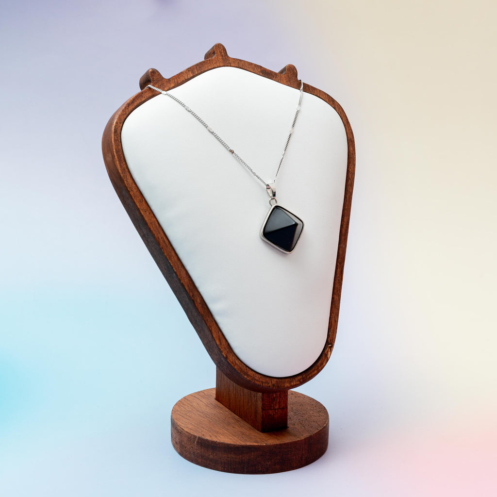 Obsidian Pyramid Pendant - 2cm