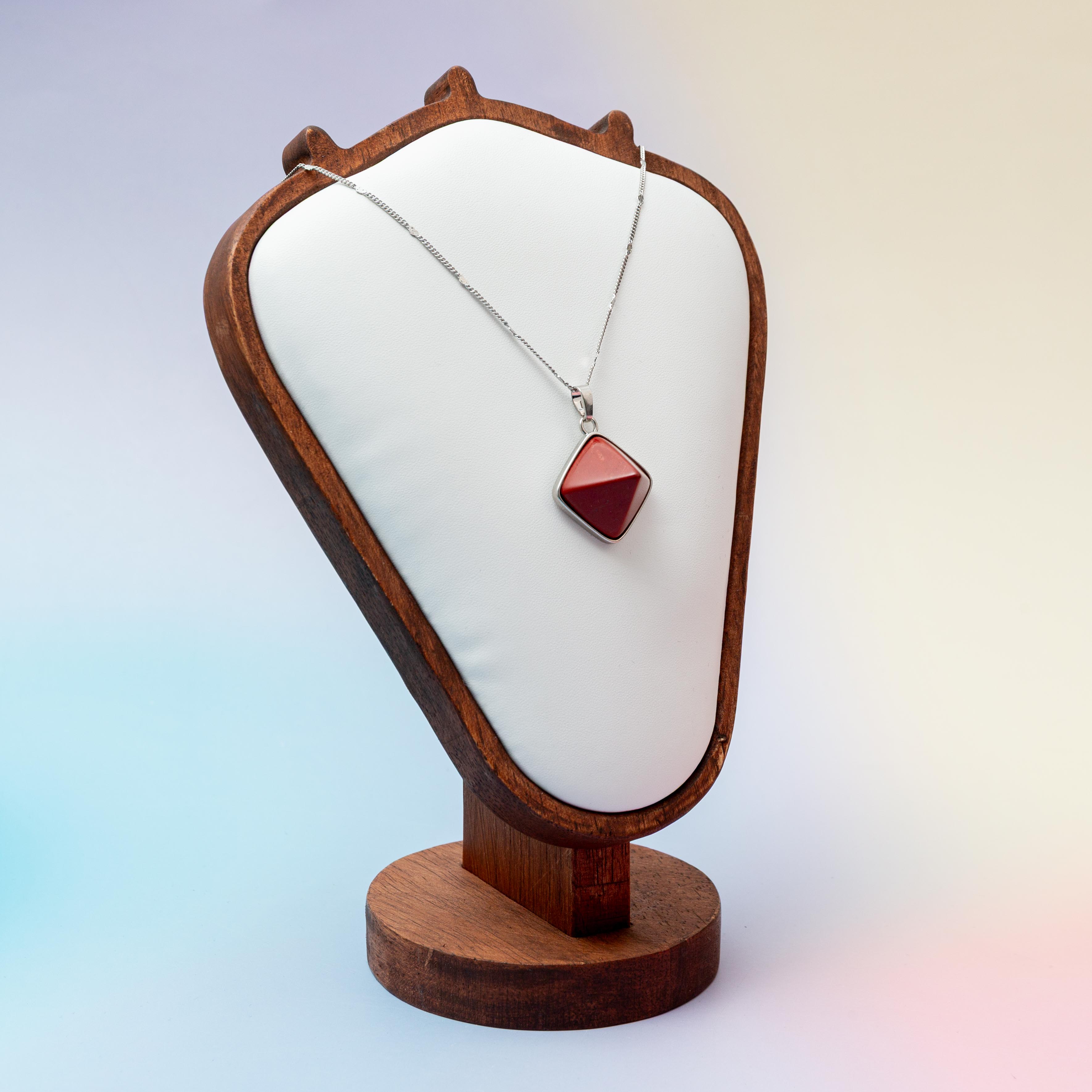 Red Jasper Pyramid Pendant - 2cm
