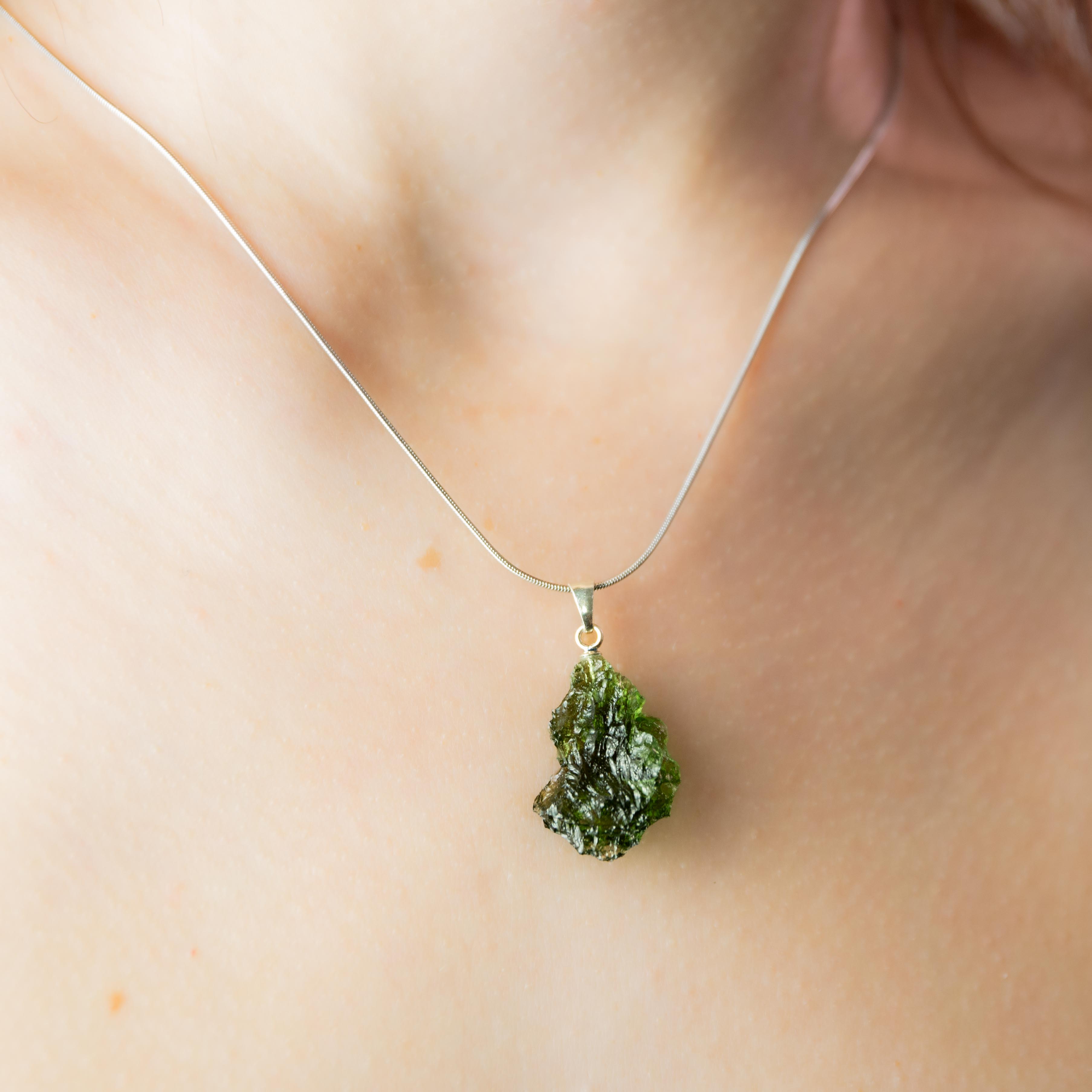 Moldavite Pendant - 3.1g/2.6cm (A)
