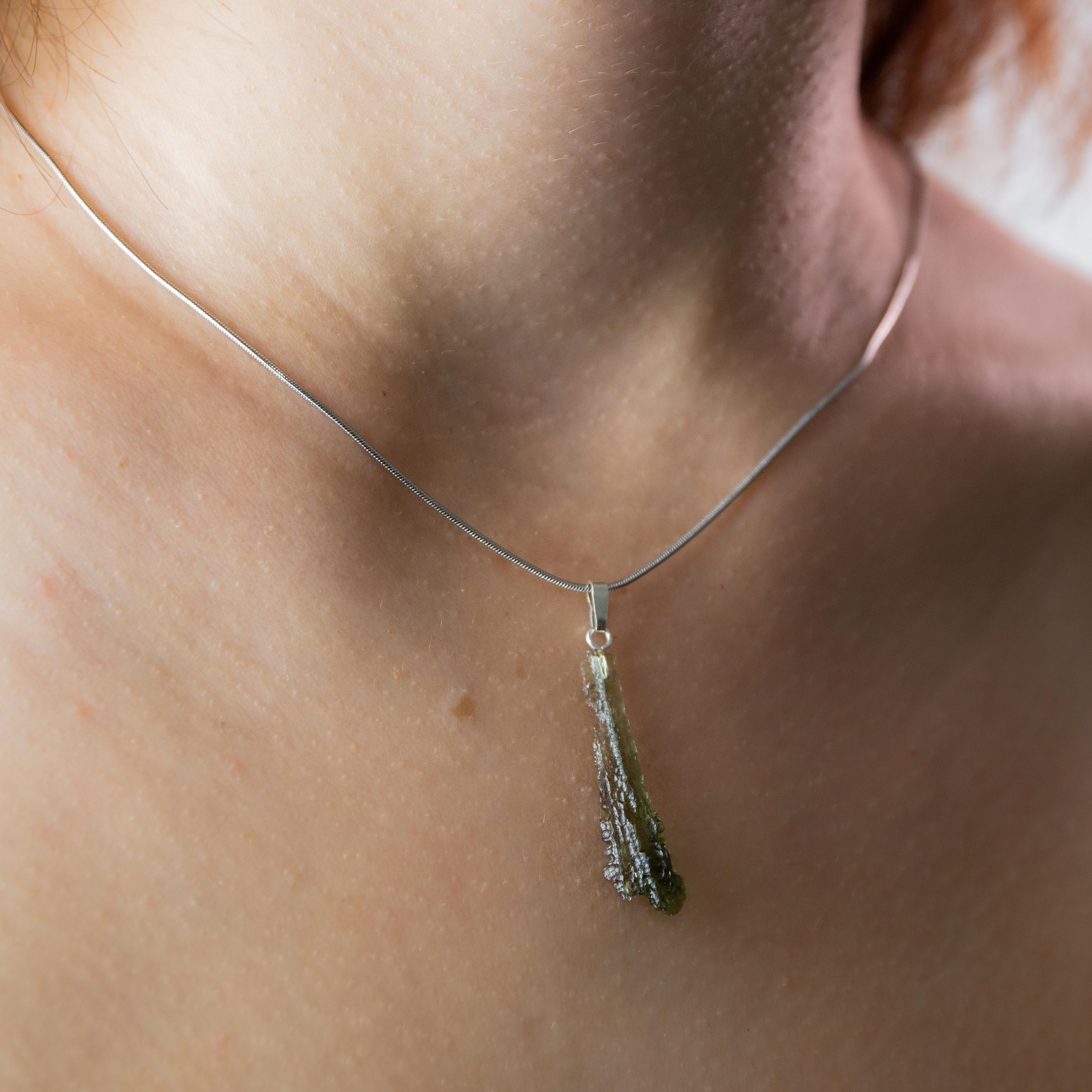 Moldavite Pendant - 0.82g/3.4cm (D)