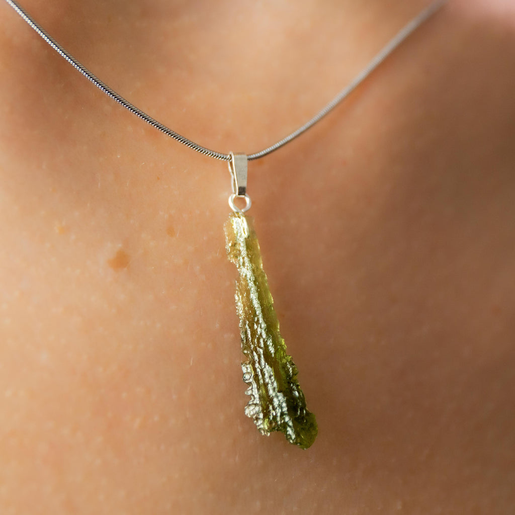 Moldavite Pendant - 0.82g/3.4cm (D)