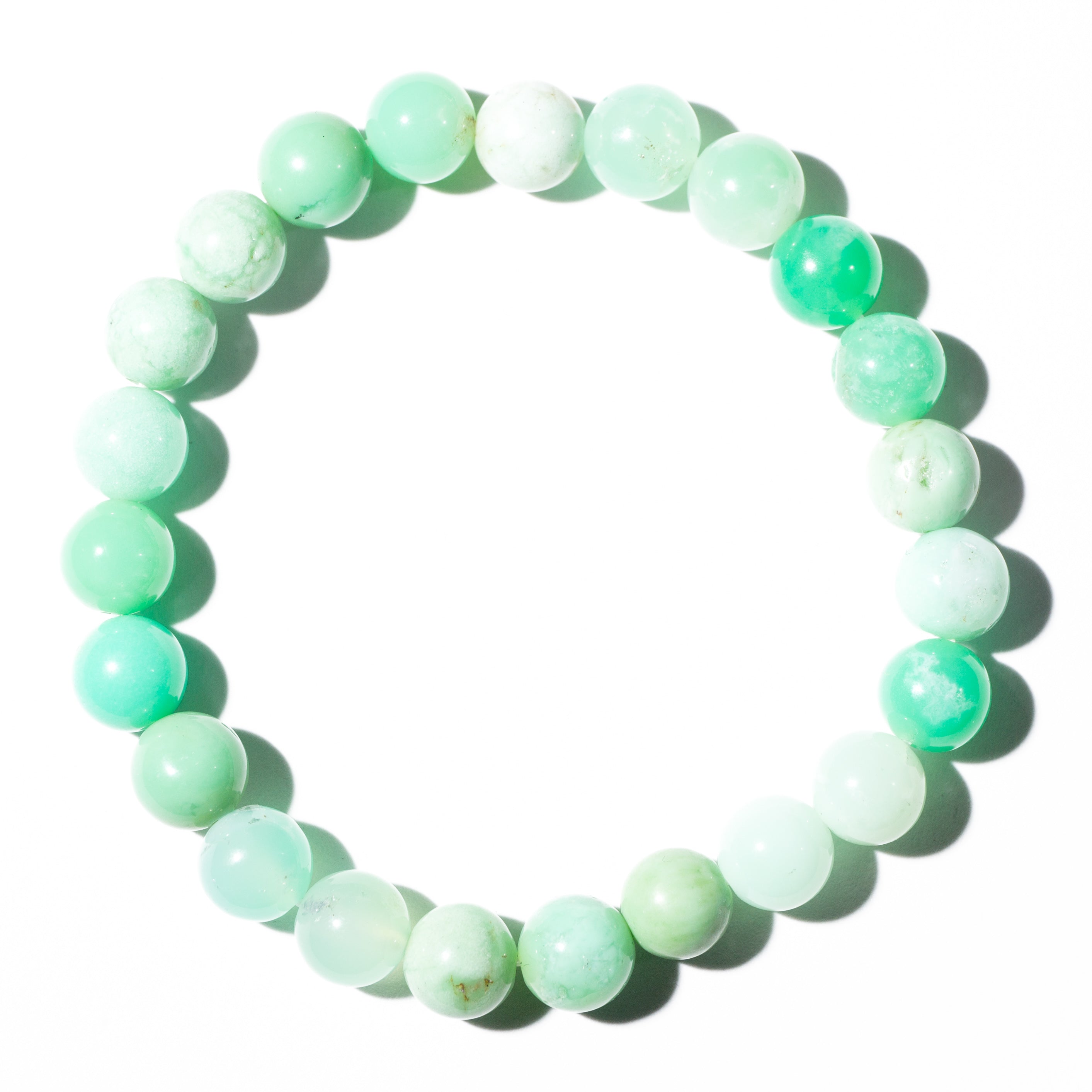 Krizopráz karkötő - 6mm PMB073