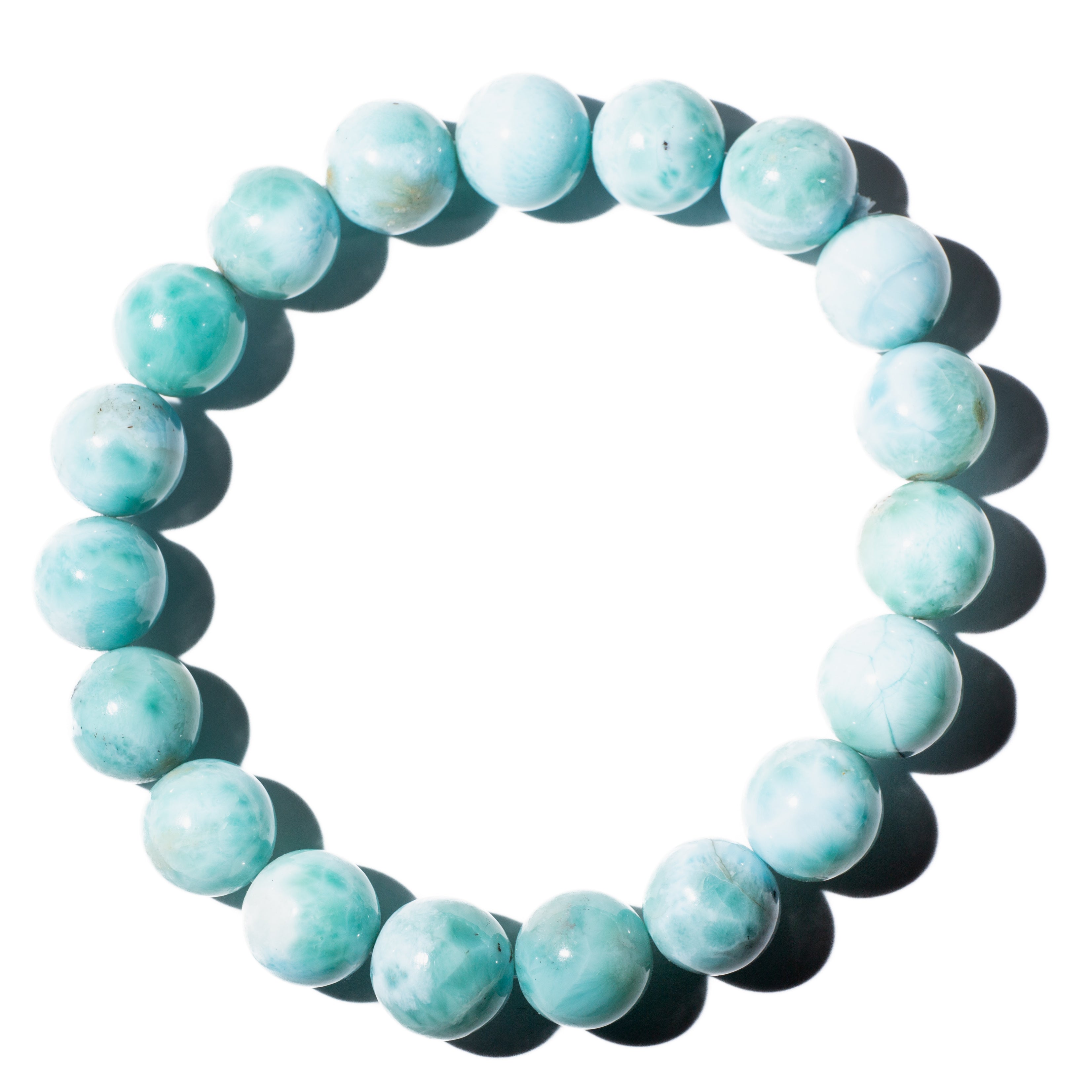 Larimar karkötő - 10 mm PMB077