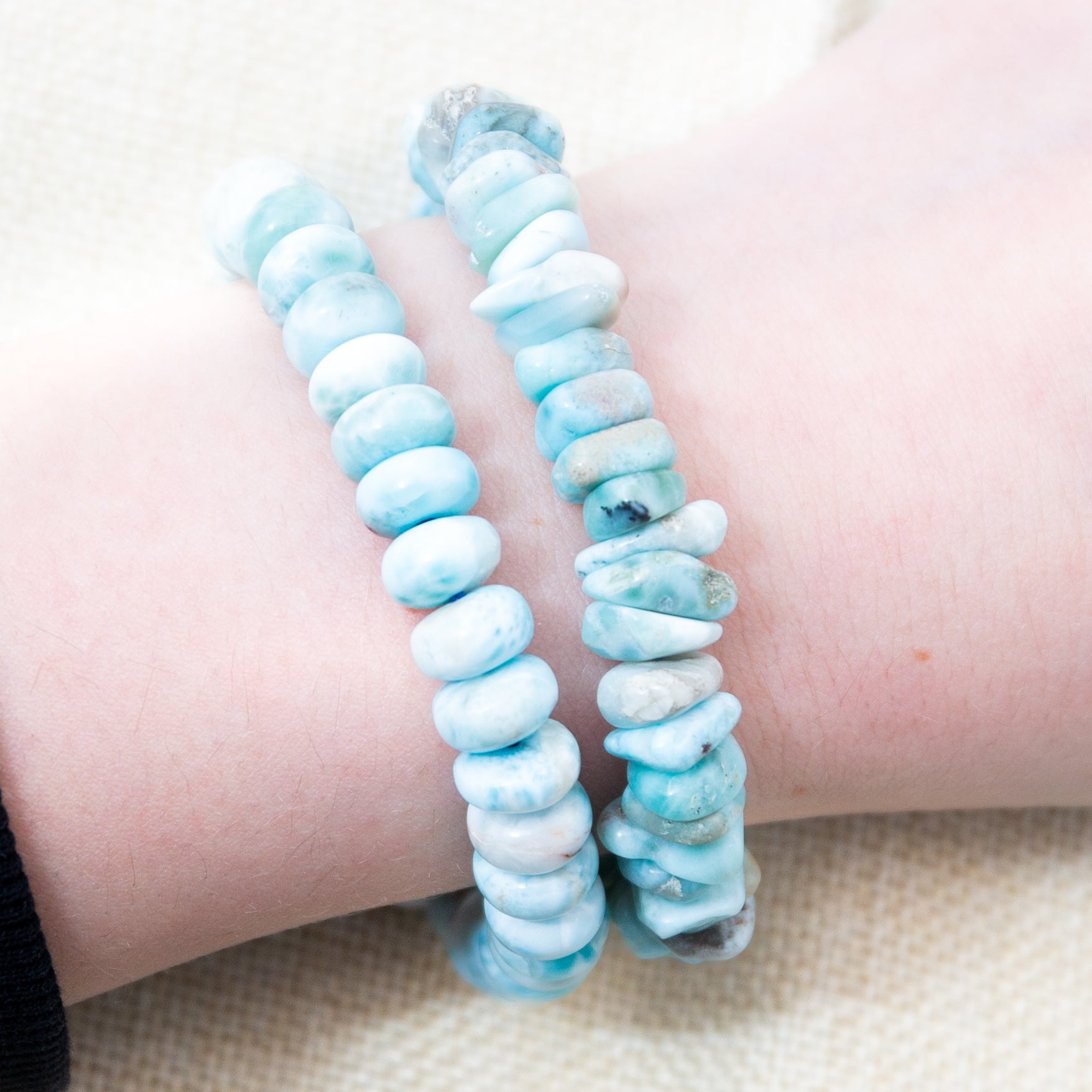 Larimar karkötő - 5mm PMB082