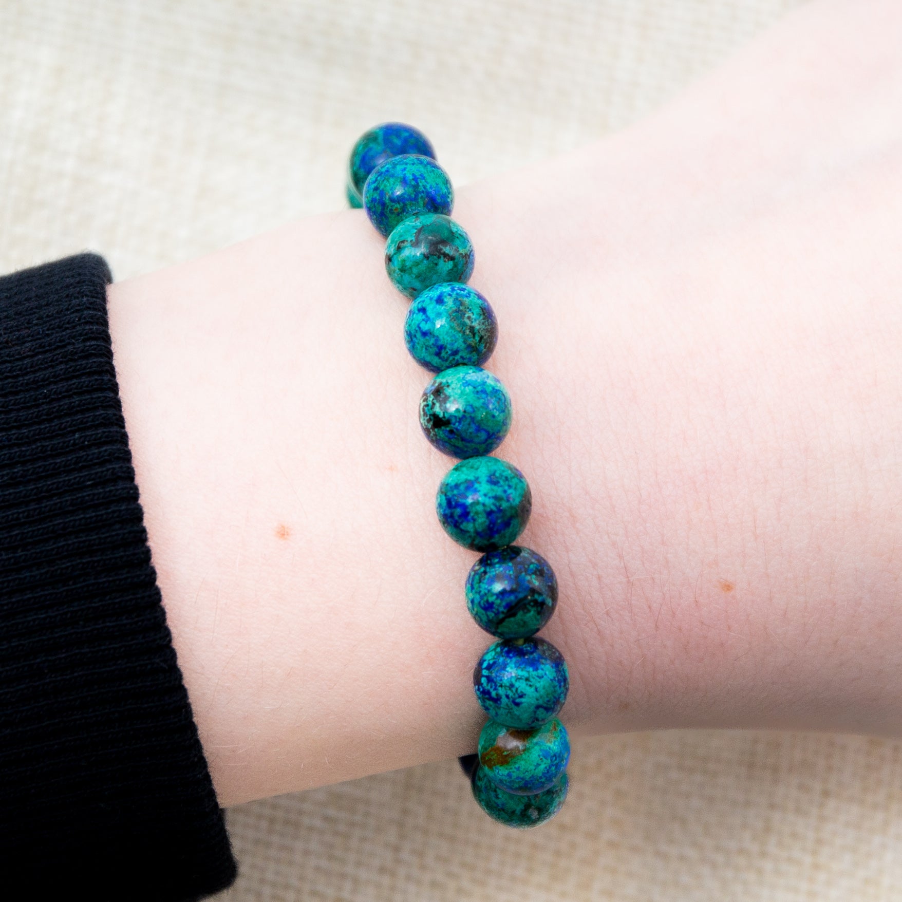 Azurit-Malachit karkötő - 8mm PMB084