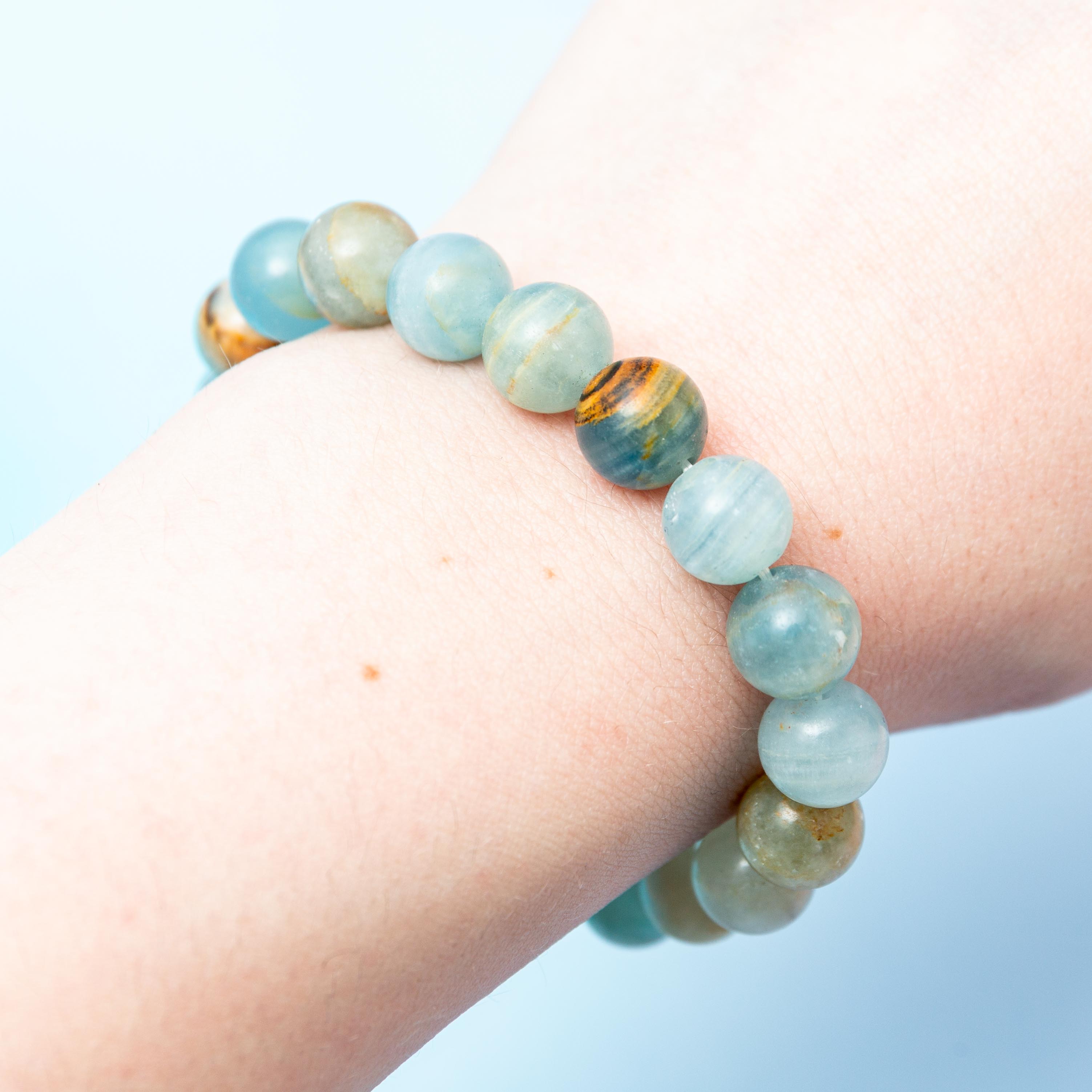Blue Aragonite Bracelet - 10mm/17cm