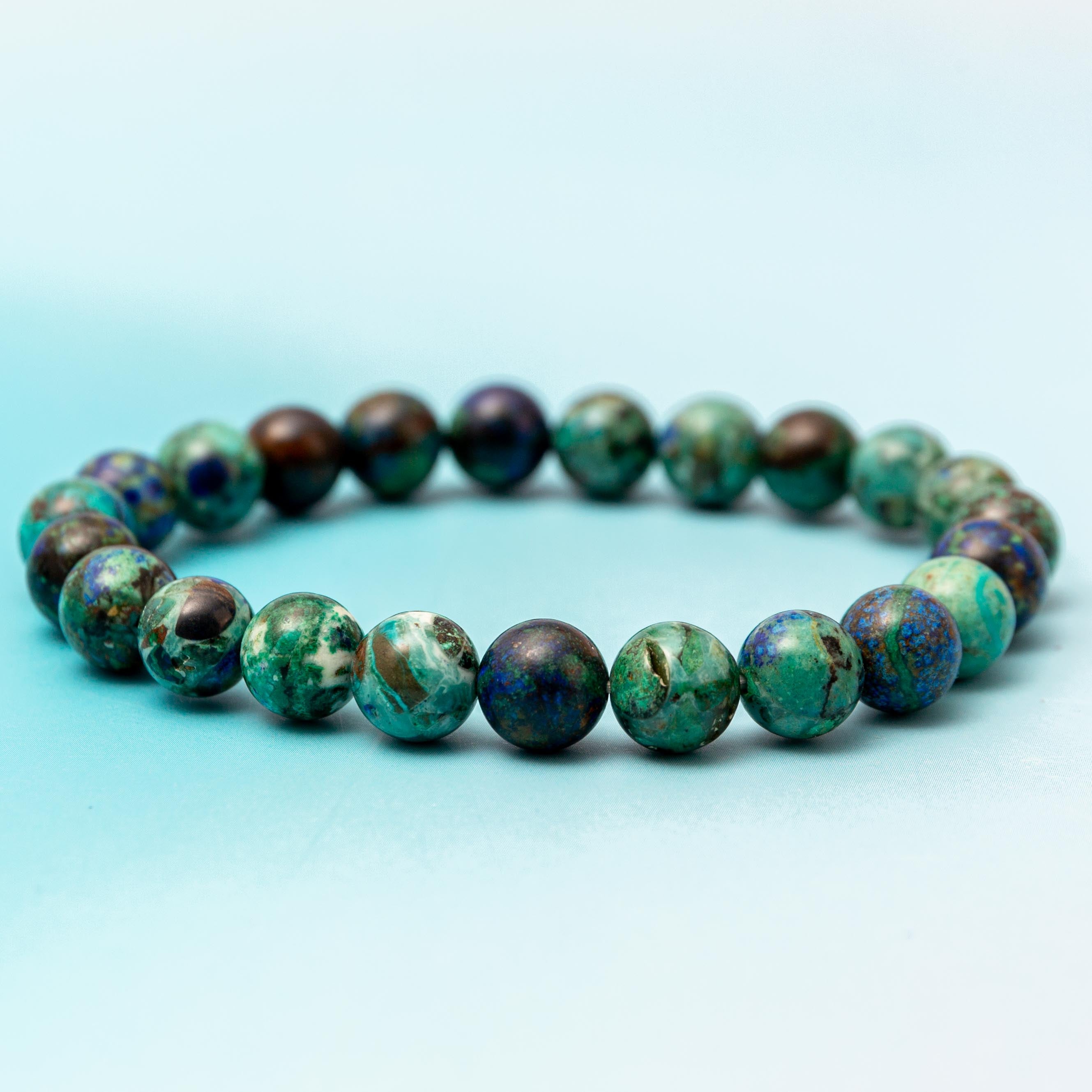 Azurite Malachite "A" Bracelet - 8mm/17cm