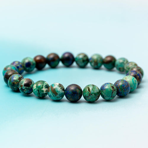 Azurite Malachite "A" Bracelet - 8mm/17cm