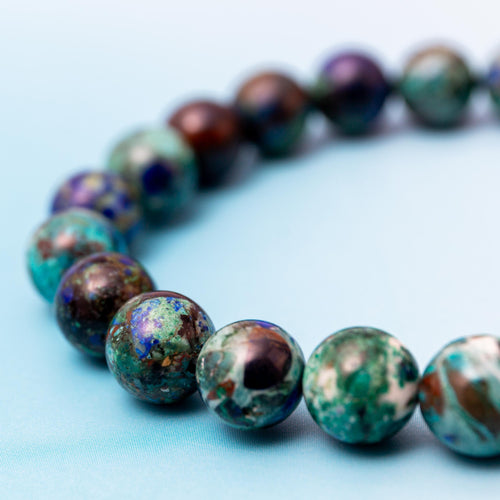Azurite Malachite "A" Bracelet - 8mm/17cm
