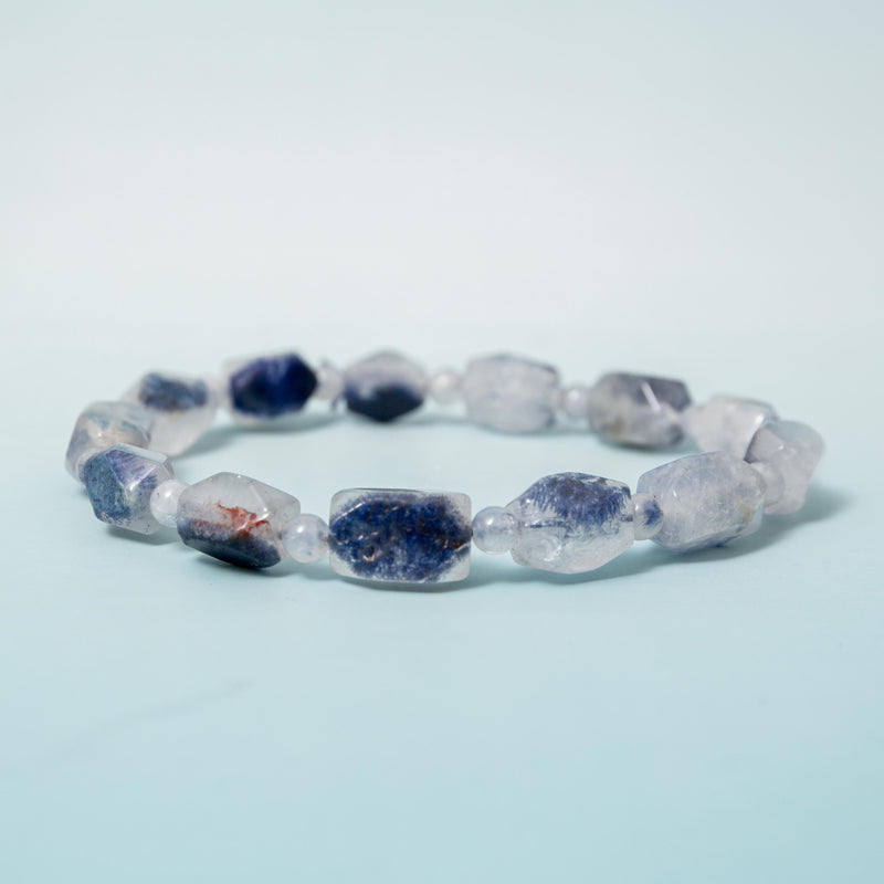 Dumortierit Kvarc Karkötő – 5mm, 17 cm (A)