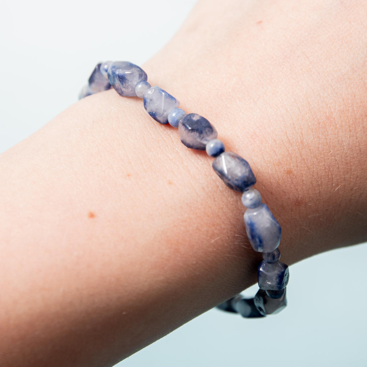 Dumortierite Quartz Bracelet - 4mm 17cm (B)