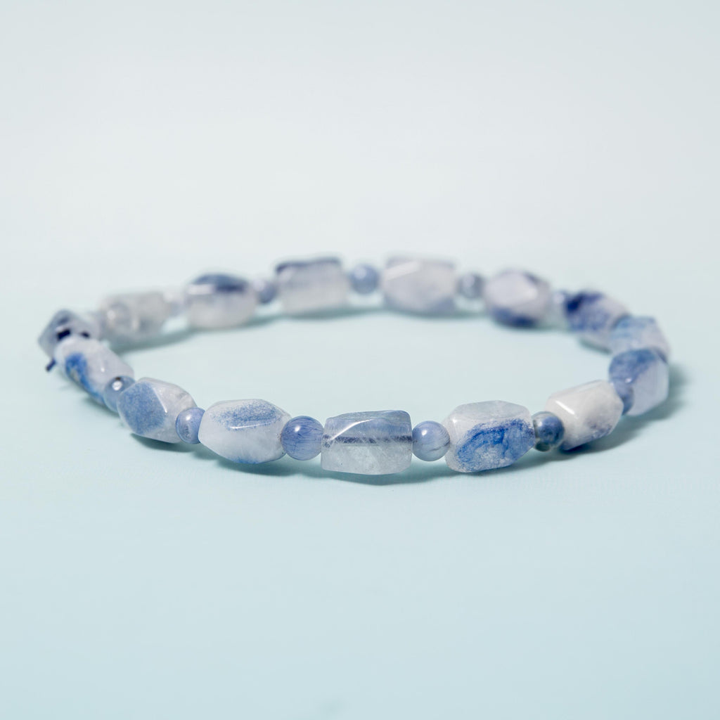Dumortierite Quartz Bracelet - 4mm 17cm (C)