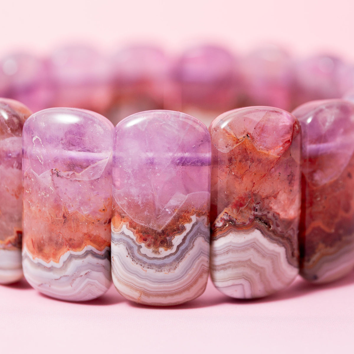 Amethyst Agate Bracelet - 19cm (B)