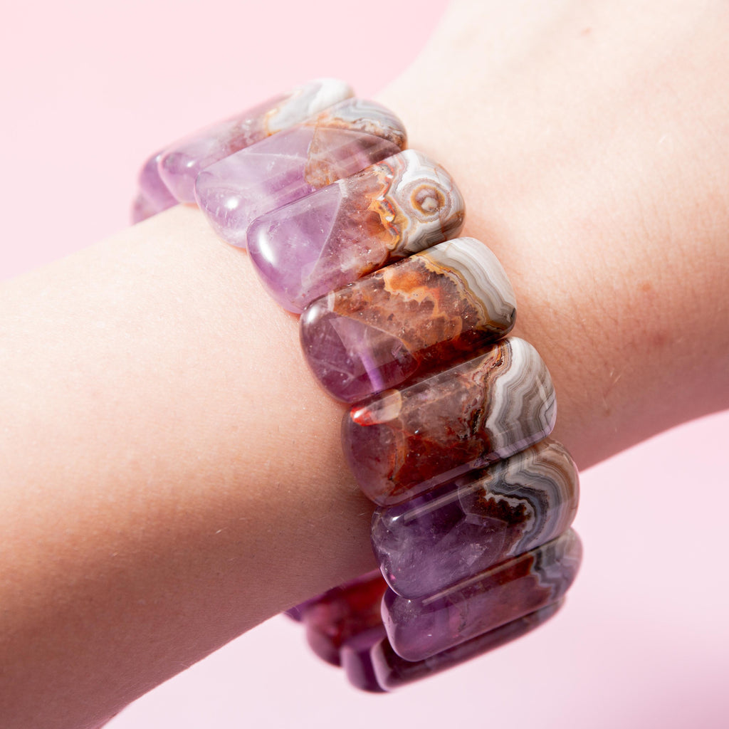 Amethyst Agate Bracelet - 19cm (B)