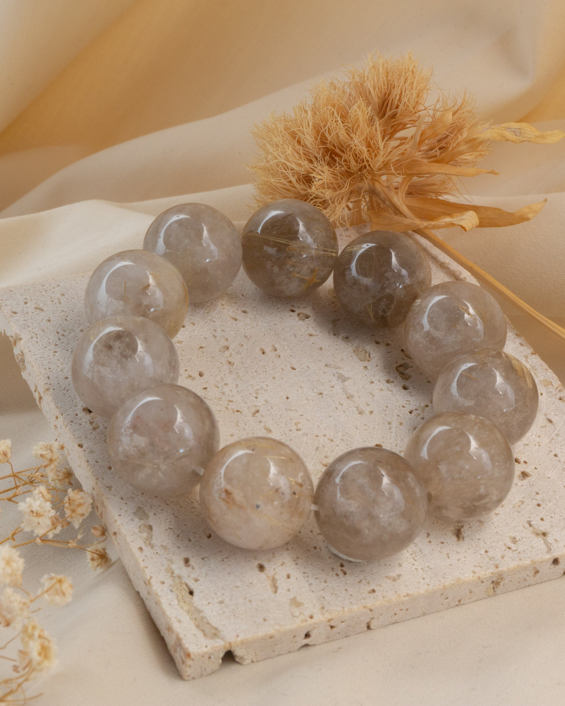 Gold Rutilated Quartz 20mm