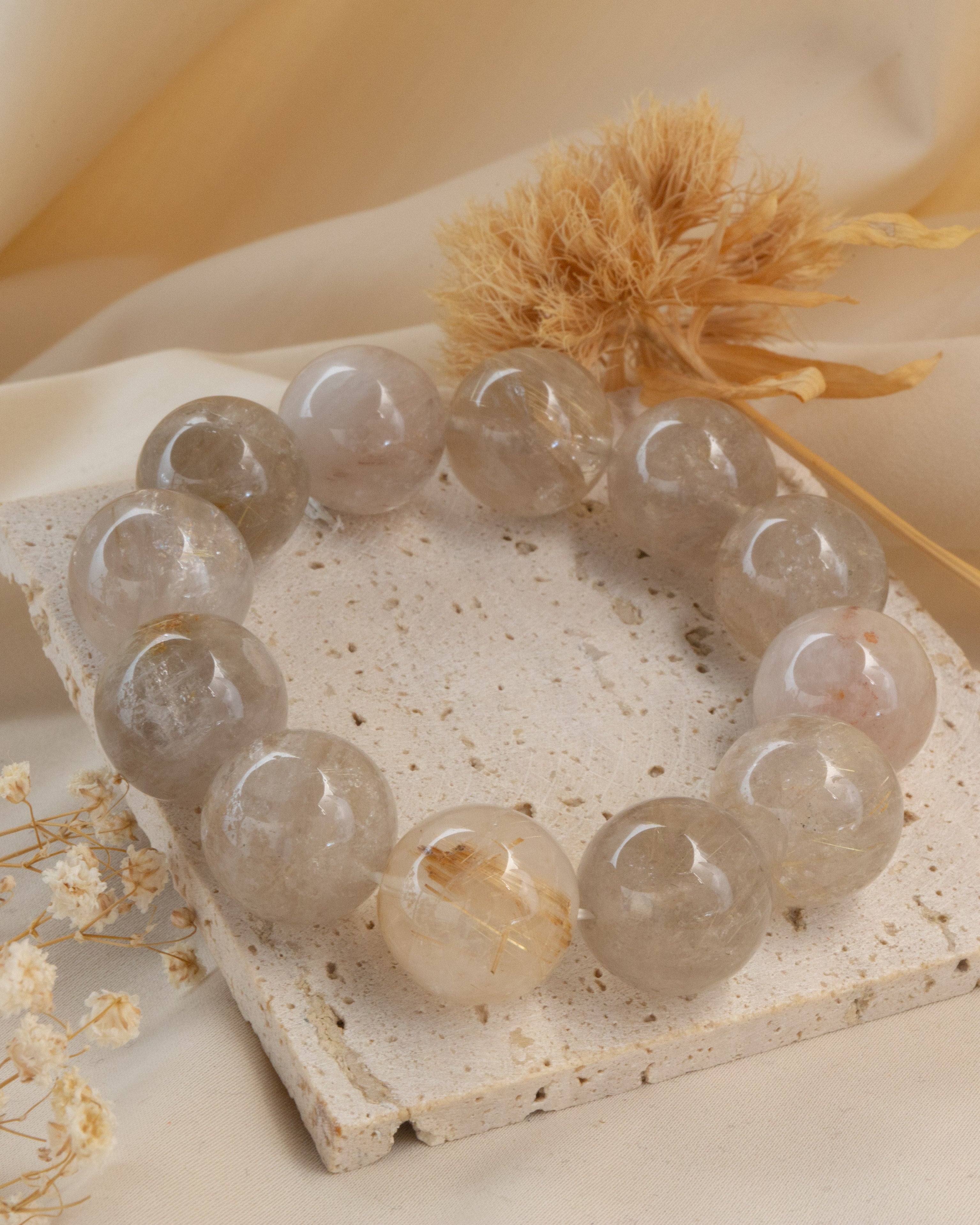 Gold Rutilated Quartz 20mm