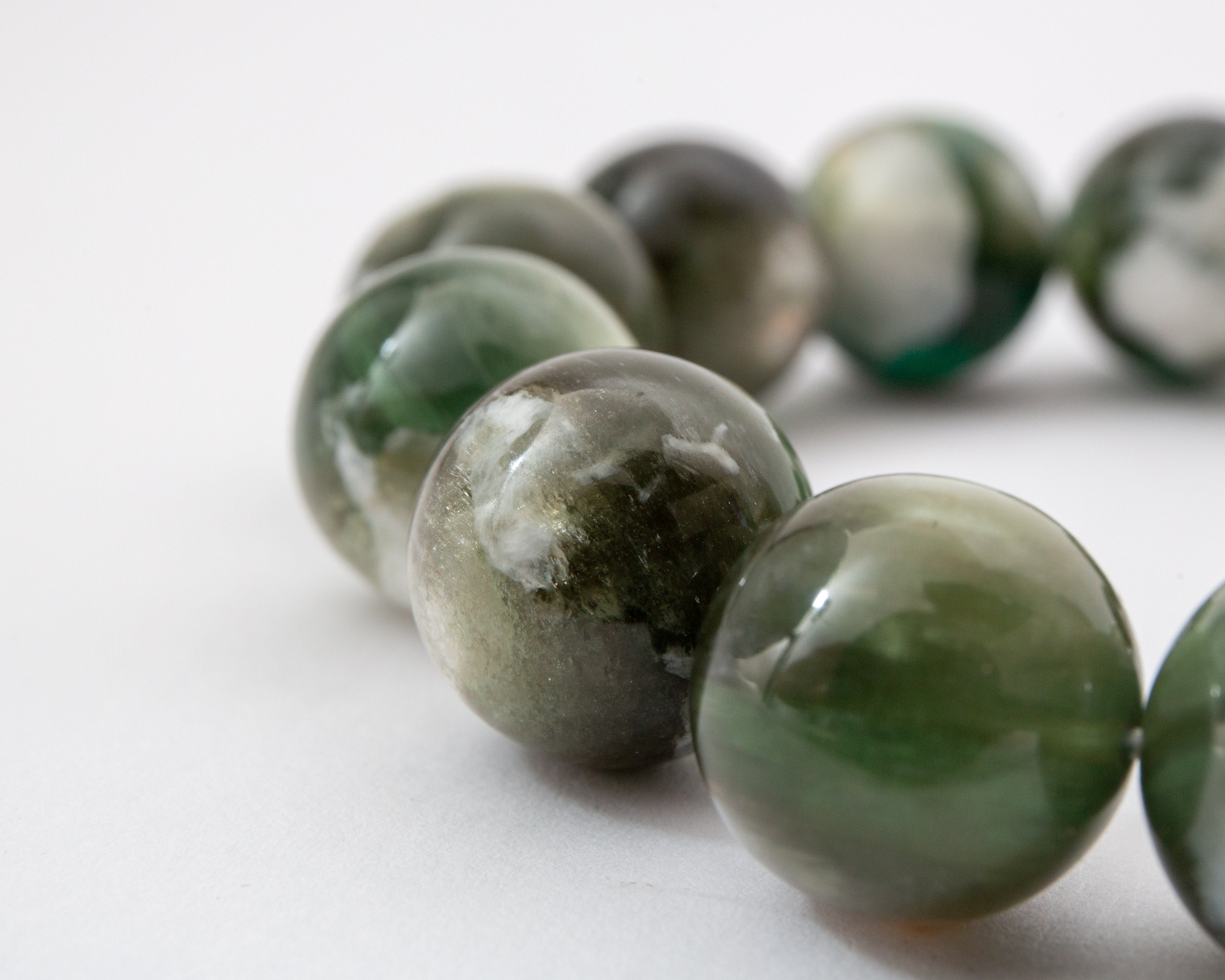 Green Lapidonite "A" 15mm